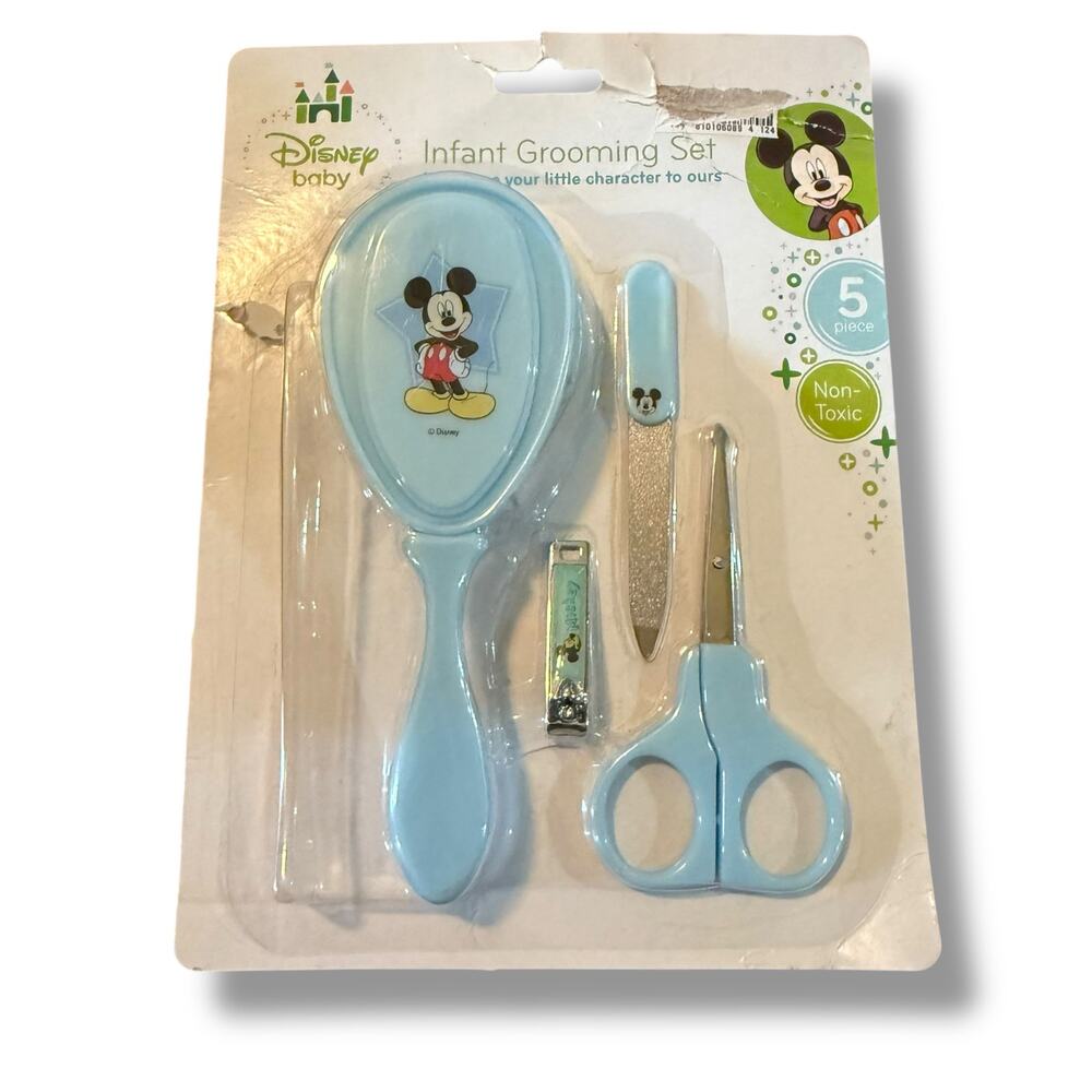 Disney Baby Mickey Mouse Blue 4 Piece Infant Grooming Set New Baby Gifts‎